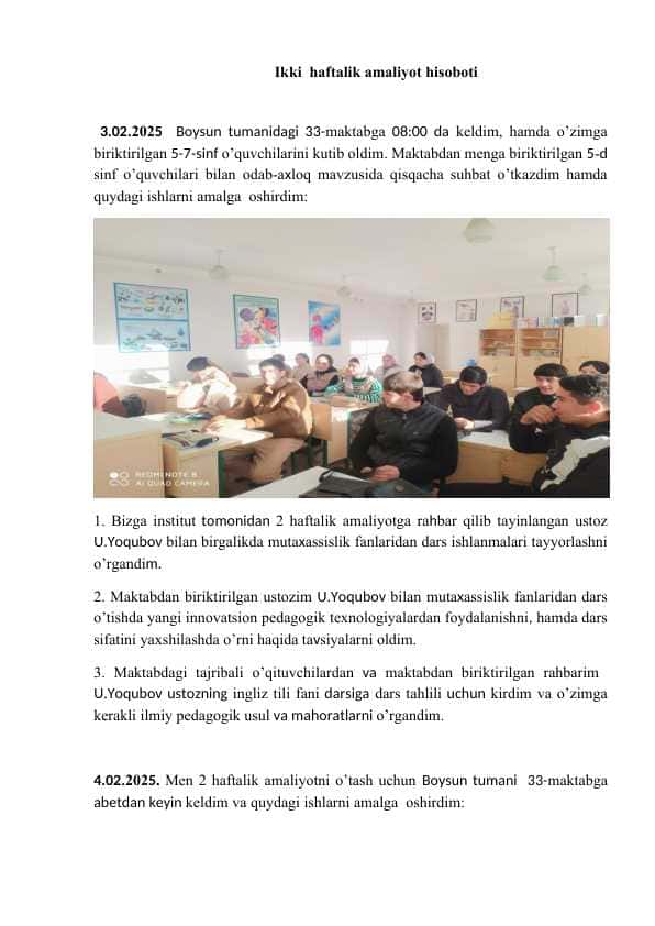 2 haftalik amaliyot ingliz tilidan 1