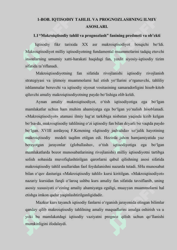 IQTISODIY O'SISHNI PROGNOZLASH tillarda lotinshunoslik. 5