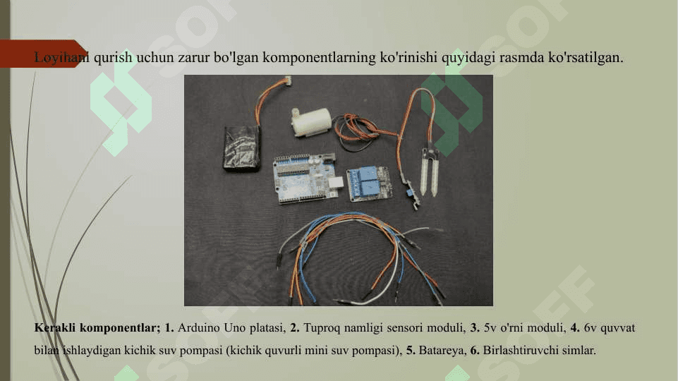 Gullarni avtomatik sug’orishni avtomatlashtirish dasturi va loyihasini ishlab chiqish 7