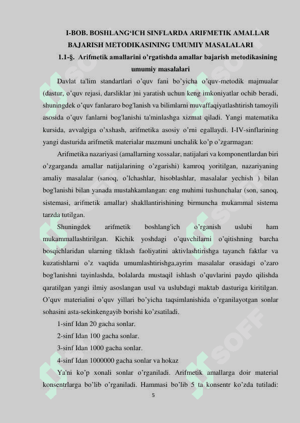 O’ZBEKISTON RESPUBLIKASI OLIY TA’LIM, FAN VA INNOVATSIYALAR TA`LIM VAZIRLIGI 5