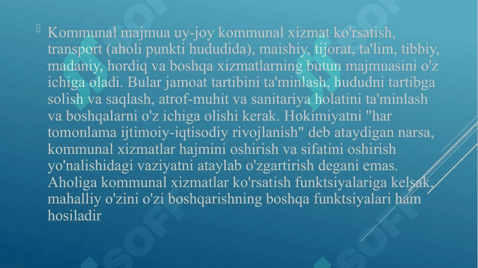 Komunal xizmatlarni ko’rsatuvch  shaxar haqida axborot beruvchi veb sayt yaratish 6