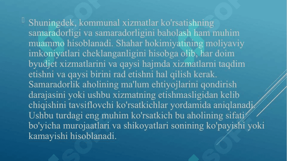 Komunal xizmatlarni ko’rsatuvch  shaxar haqida axborot beruvchi veb sayt yaratish 8