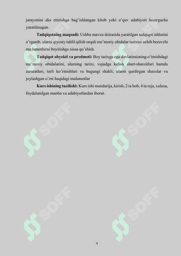 Mustaqillik yillari tadqiqotlarida O’rta Osiyo me’moriy obidalari tarixi 4
