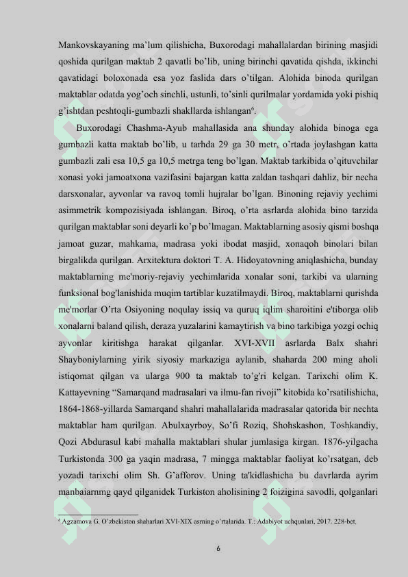 Mustaqillik yillari tadqiqotlarida O’rta Osiyo me’moriy obidalari tarixi 6