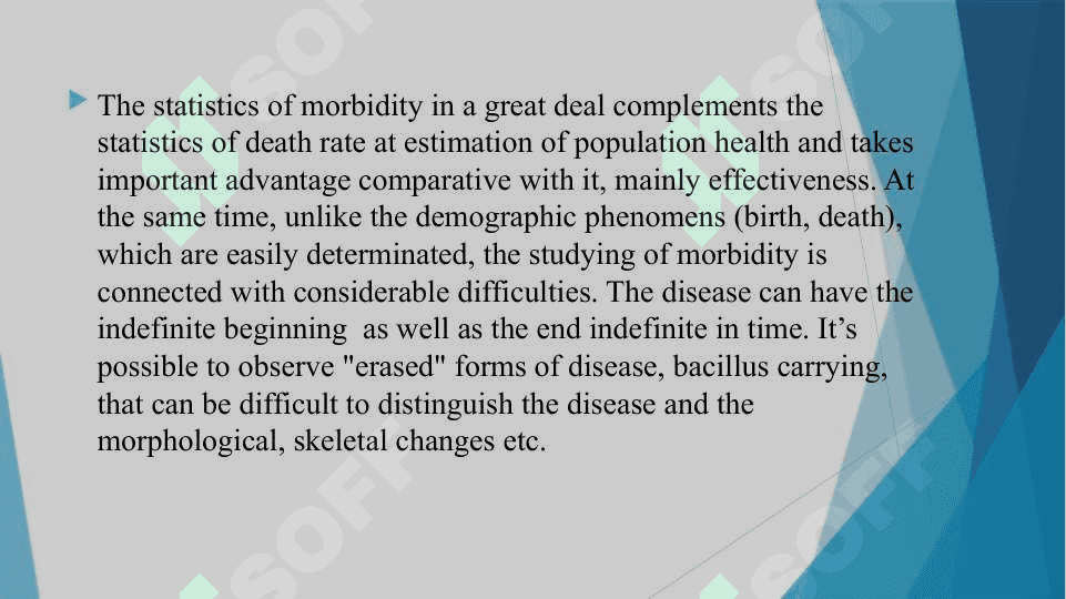 Population morbidity and methods of its study, socio-medical aspects . Indicators And Their Calculation. Physical Development 4
