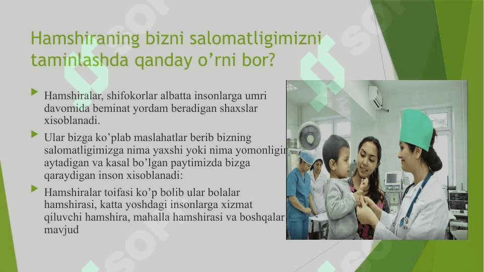Sog'lom turmush tarzini shakllantirishda hamshiraning o'rni 3