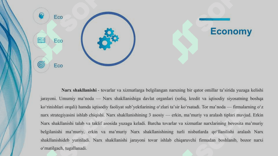 Narx va uning shakllanishi . Iqtisodiyot nazariyasi 3