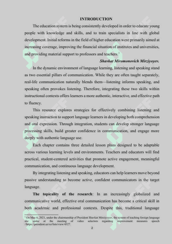 STRATEGIES FOR INTEGRATING LISTENING AND SPEAKING SKILLS 2