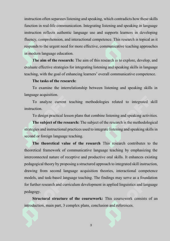 STRATEGIES FOR INTEGRATING LISTENING AND SPEAKING SKILLS 3