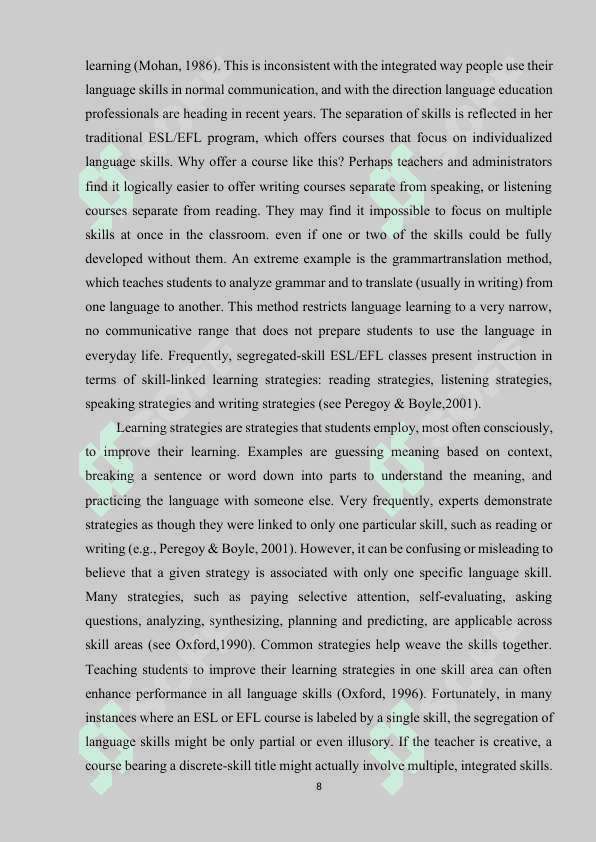 STRATEGIES FOR INTEGRATING LISTENING AND SPEAKING SKILLS 8