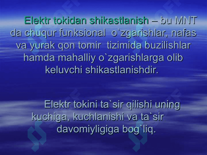 Elektr tokidan shikastlanish 3
