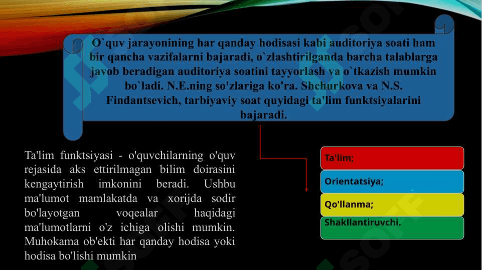 Guruhda tarbiyaviy soatlarni tashkil etish pedagogikjarayon sifatida. 7