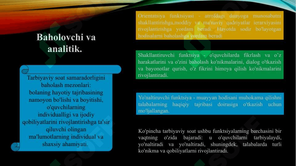 Guruhda tarbiyaviy soatlarni tashkil etish pedagogikjarayon sifatida. 8