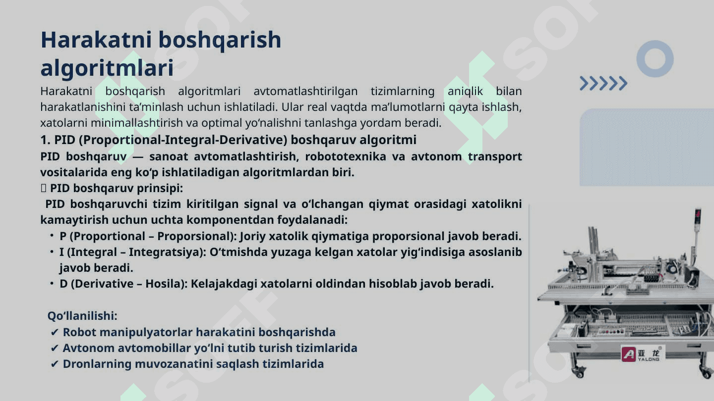 Harakatni boshqarish tizimini loyihalash 7
