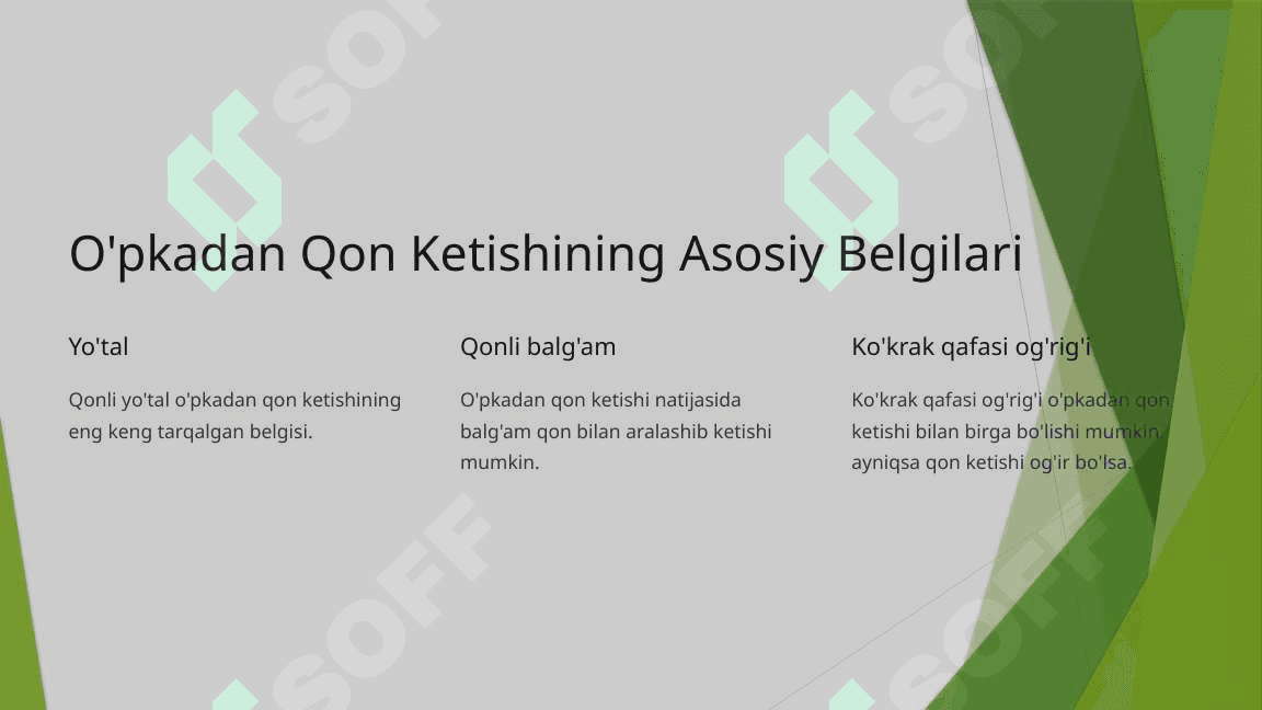 O'pkadan Qon Ketishi 3