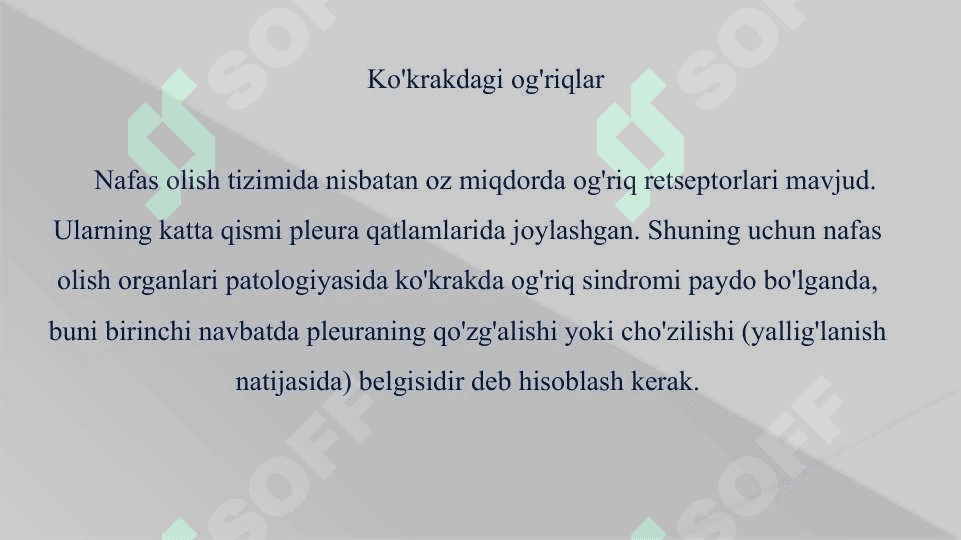 Ko`krak qafasida og`riq: algoritmik yondashuv asosida differensial diagnostika 5