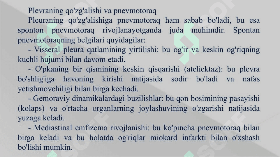 Ko`krak qafasida og`riq: algoritmik yondashuv asosida differensial diagnostika 7