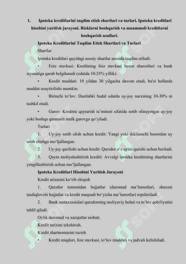 BANKLARDA IPOTEKA KREDITLARI HISOBI 5