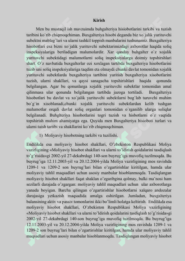 Moliyaviy xisobotlarni tarkibi va tuizsh tartibi 2
