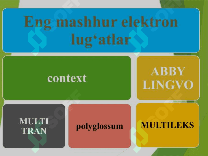 Leksikografiya - amaliy tilshunoslikning tarmogʻi sifatida 5