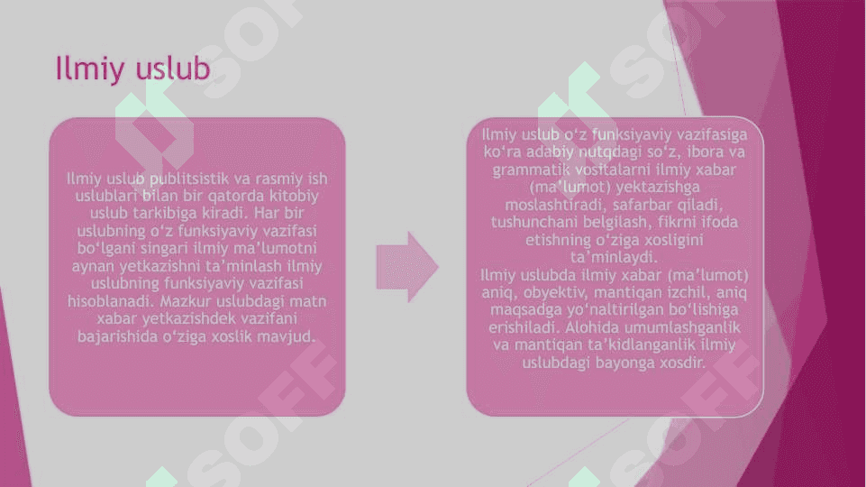 Ilmiy uslub. Publitsistik uslub 3