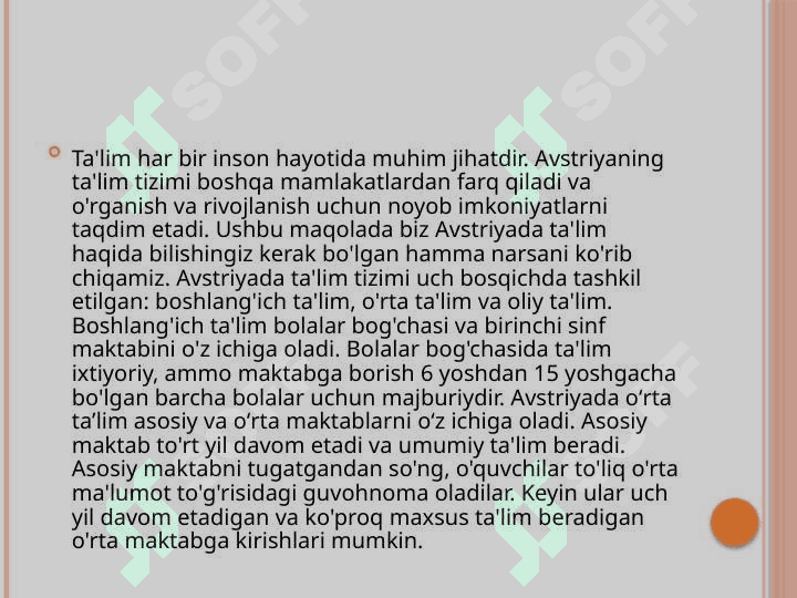 Avstriyaning ta'lim tizimi 2