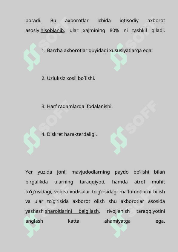 Axborot nima va uning manbalari. 4