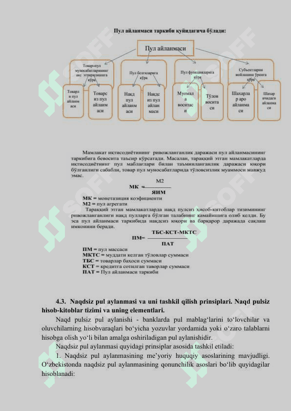Pul aylanmasi mazmuni va tarkibiy tuzilishi 6