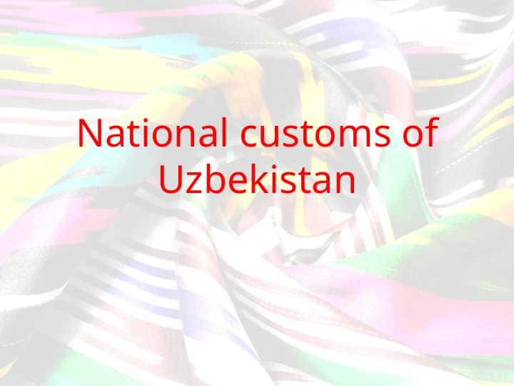 National customs of Uzbekistan