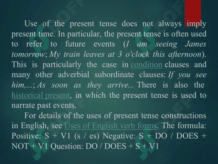 THE PRESENT SIMPLE TENSE 5
