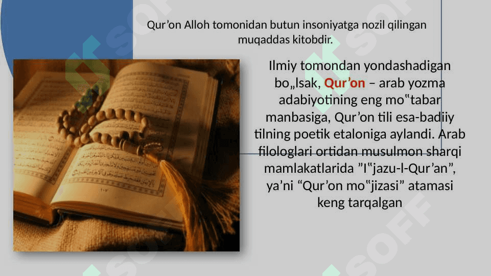 Mustaqillik yillarida Qur’onning o’zbek tiliga tarjima qilinishi va tafsirlari haqida taqdimot tayyorlash 2