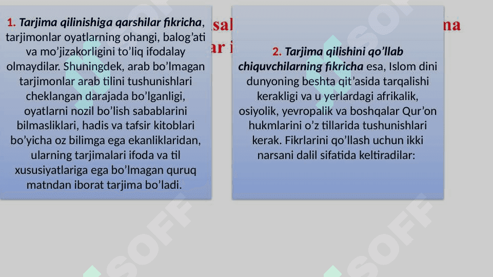 Mustaqillik yillarida Qur’onning o’zbek tiliga tarjima qilinishi va tafsirlari haqida taqdimot tayyorlash 4