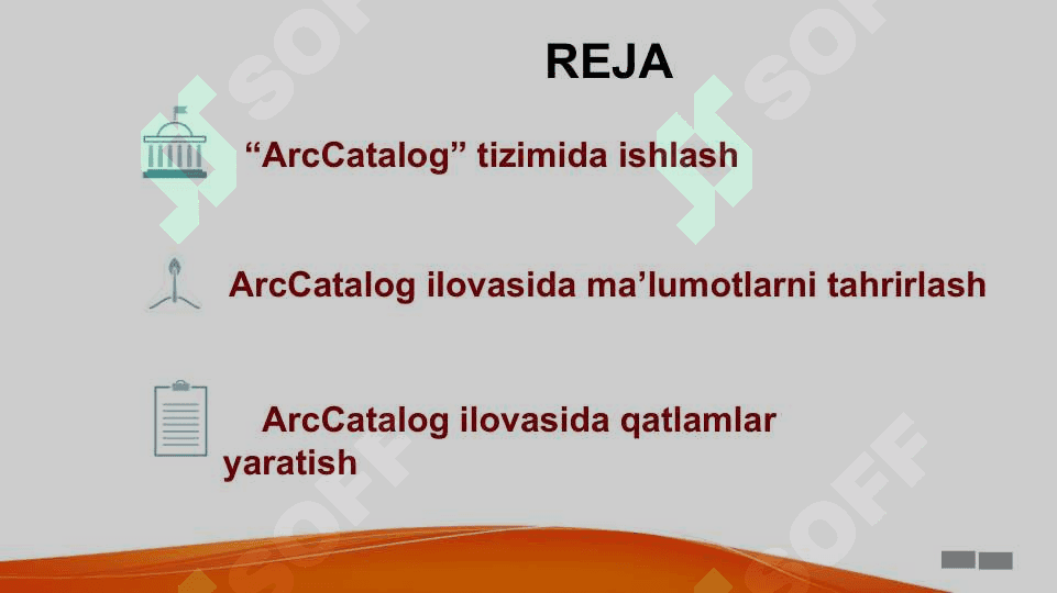 GIS texnologiyaning ArcCatalog tizimida ishlash 2