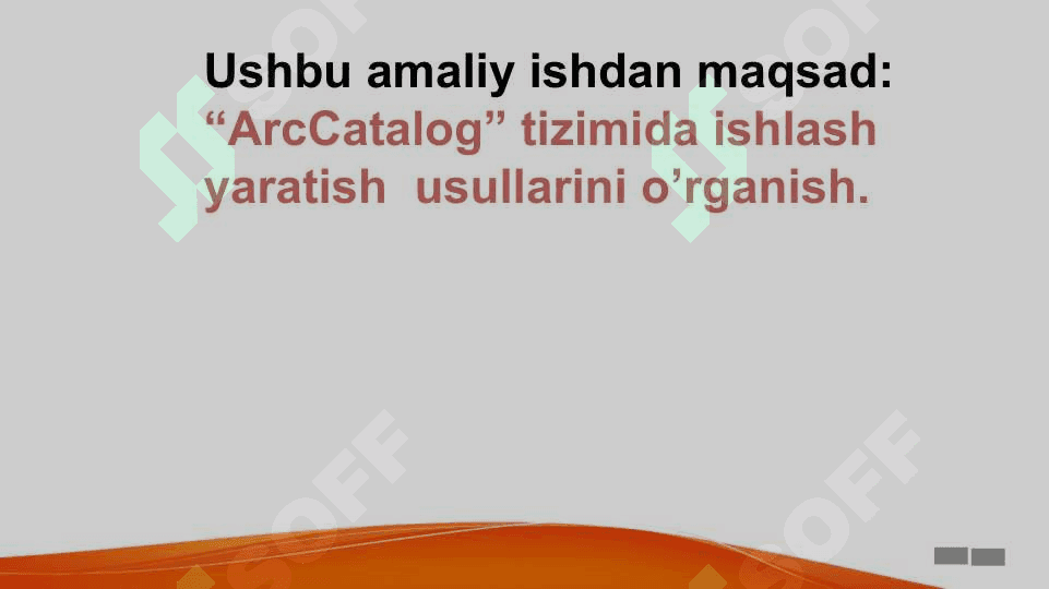 GIS texnologiyaning ArcCatalog tizimida ishlash 3