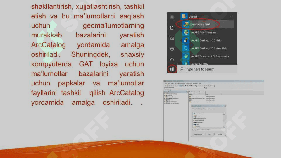 GIS texnologiyaning ArcCatalog tizimida ishlash 4