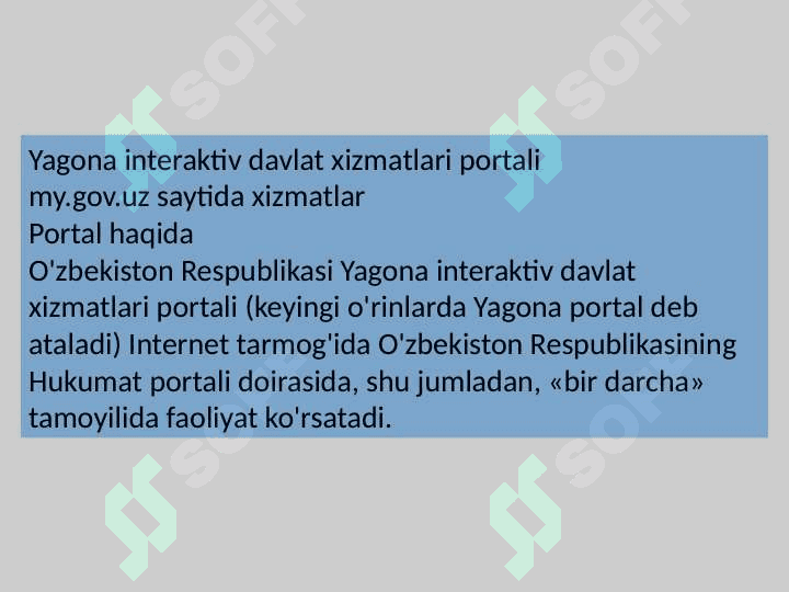Yagona interaktiv davlat xizmatlari portal 2