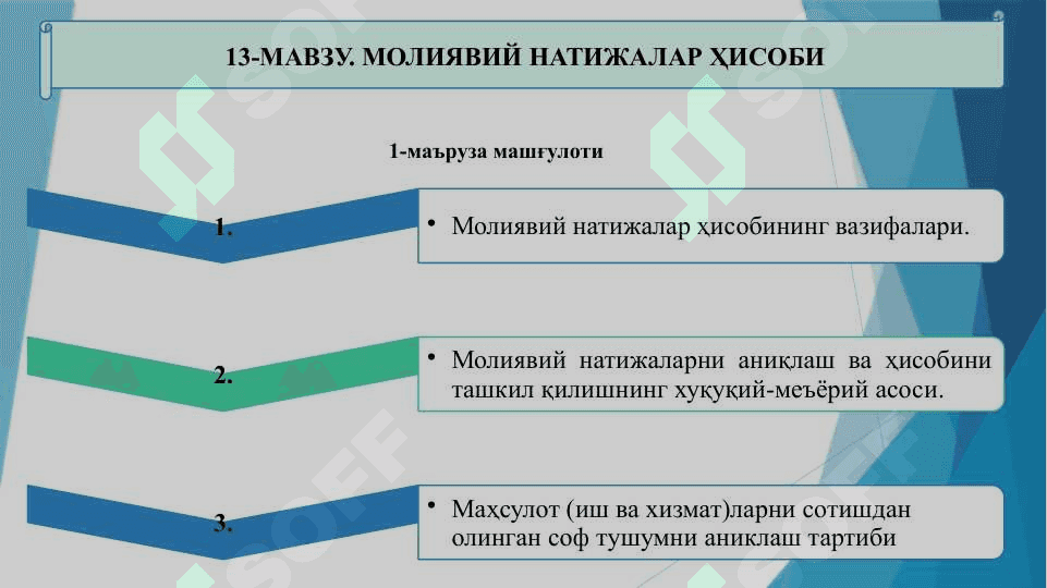 МОЛИЯВИЙ НАТИЖАЛАР ҲИСОБИ 2