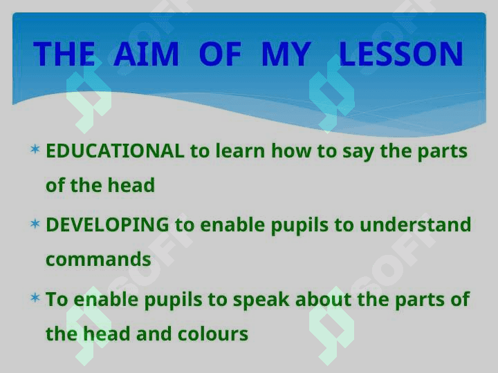 The demonstrative lesson   grade 1 “A” on the theme“PARTS of the BODY 4