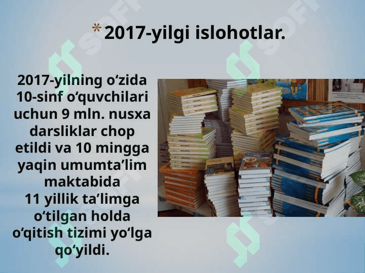 O‘ZBEKISTONDA TA’LIM VA ILM FANNING RIVOJLANISHI, YOSHLARGA OID DAVLAT SIYOSATI HAMDA JISMONIY TARBIYA VA SPORT 8