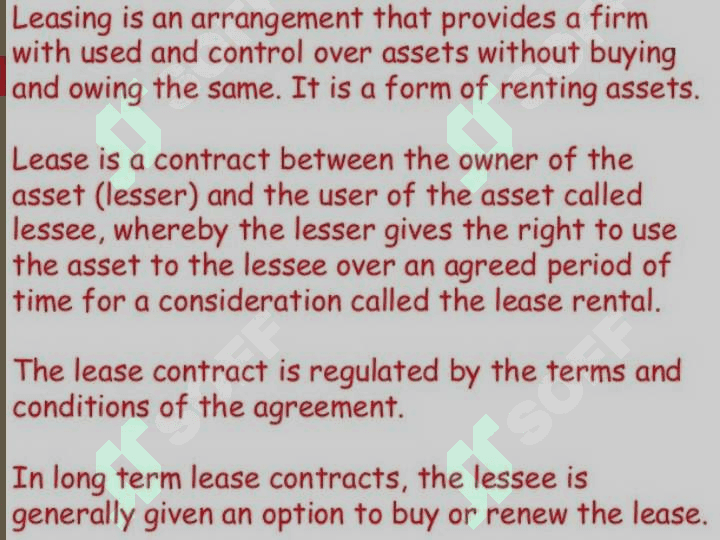 Leasing mechanism in financing investments 5
