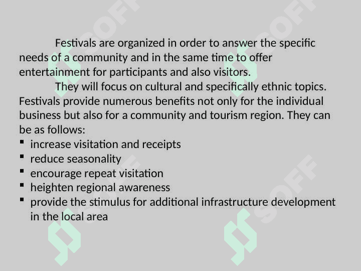 The role of festivals in tourism industryThe role of festivals in tourism industry 7