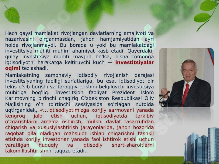 Investitsion faoliyat 2