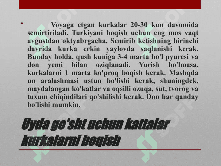 KURKALARNI OZIQLANTIRISH TEXNOLOGIYALARI 3