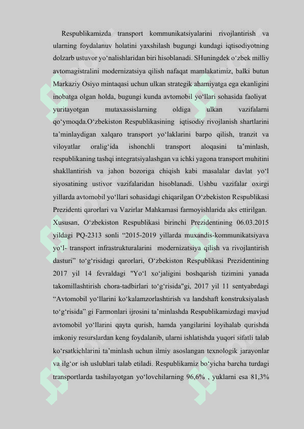 AVTOMOBIL YOLLARINI TAMIRLASH VA SAQLSH 2