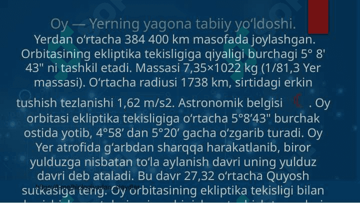 Oy holatini kuzatish 2