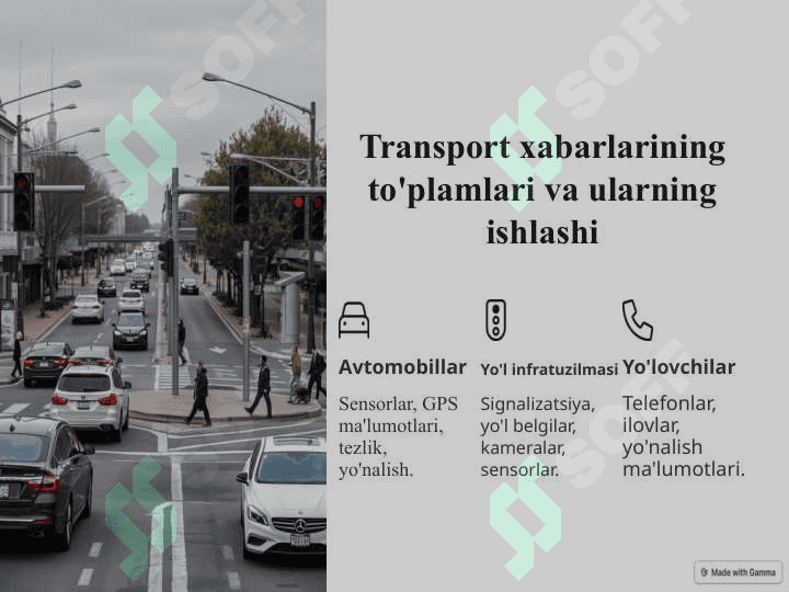 Intellektual transport tizimlari (ITT). 8