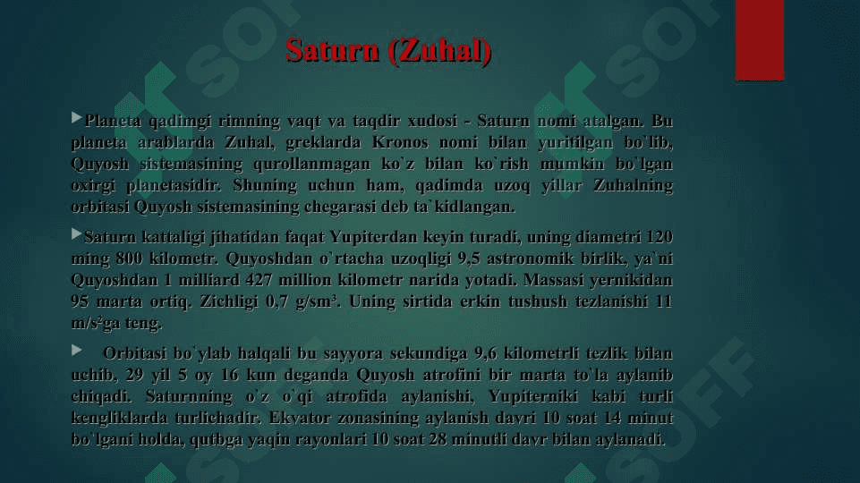 Saturn sayyorasi 2