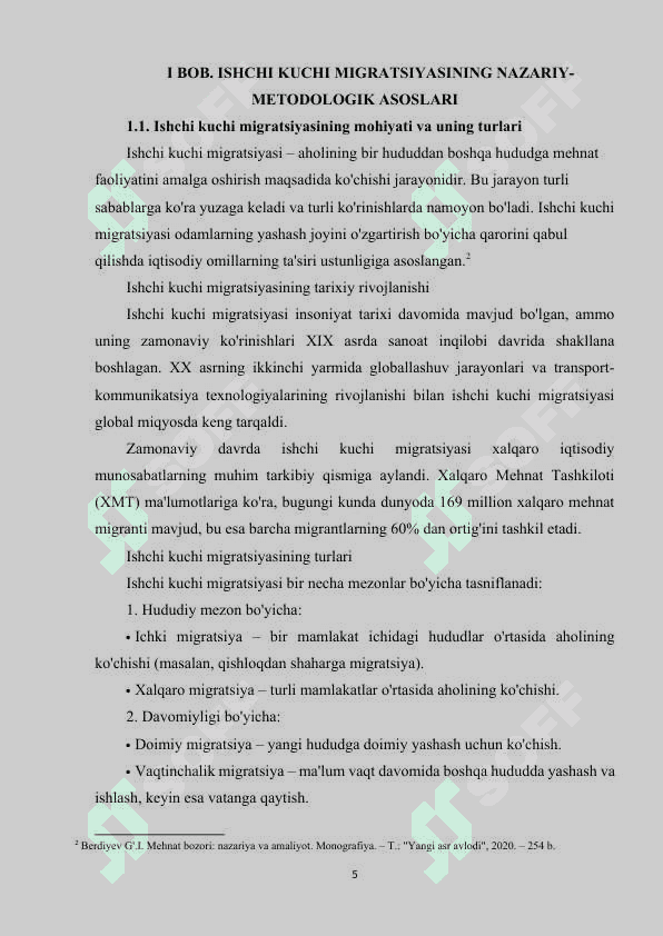 Ishchi kuchi migratsiyasining iqtisodiy o’sishga ta'siri. 5