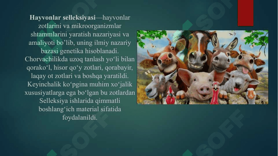 hayvonlar seleksiyasi usullari 3