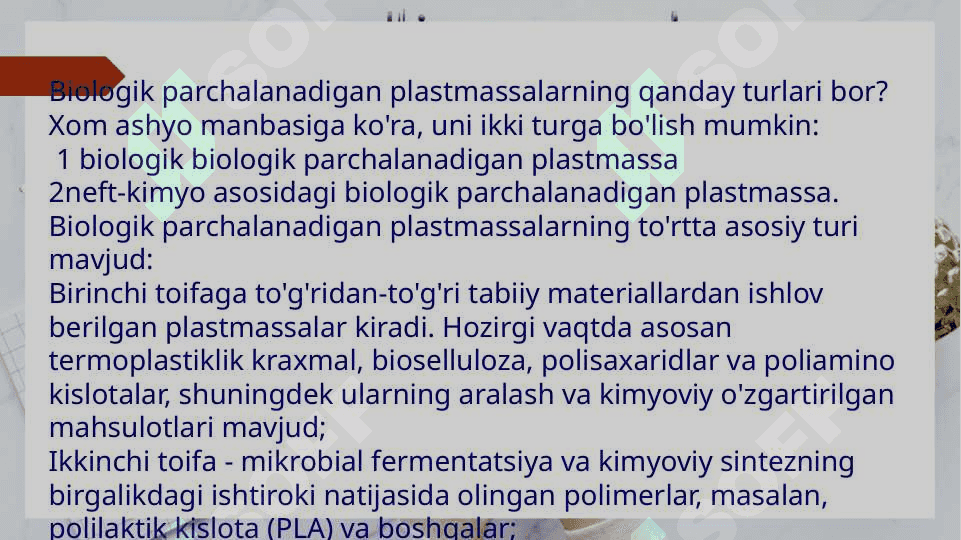 Parchalanadigan bioplastlar ishlab chiqarishning rivojlanishiga ta’sir etuvchi omillarParchalanadigan bioplastlar ishlab chiqarishning rivojlanishiga ta’sir etuvchi omillar 5